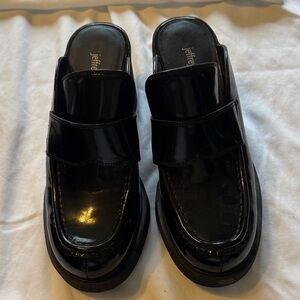 Jeffrey Campbell Black Patent Chunky Slip-On Loafers